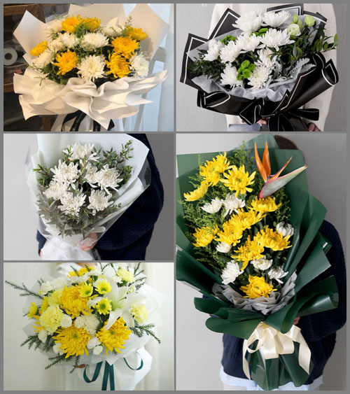 山东青岛平度市旧店镇六甲村白事花束代送